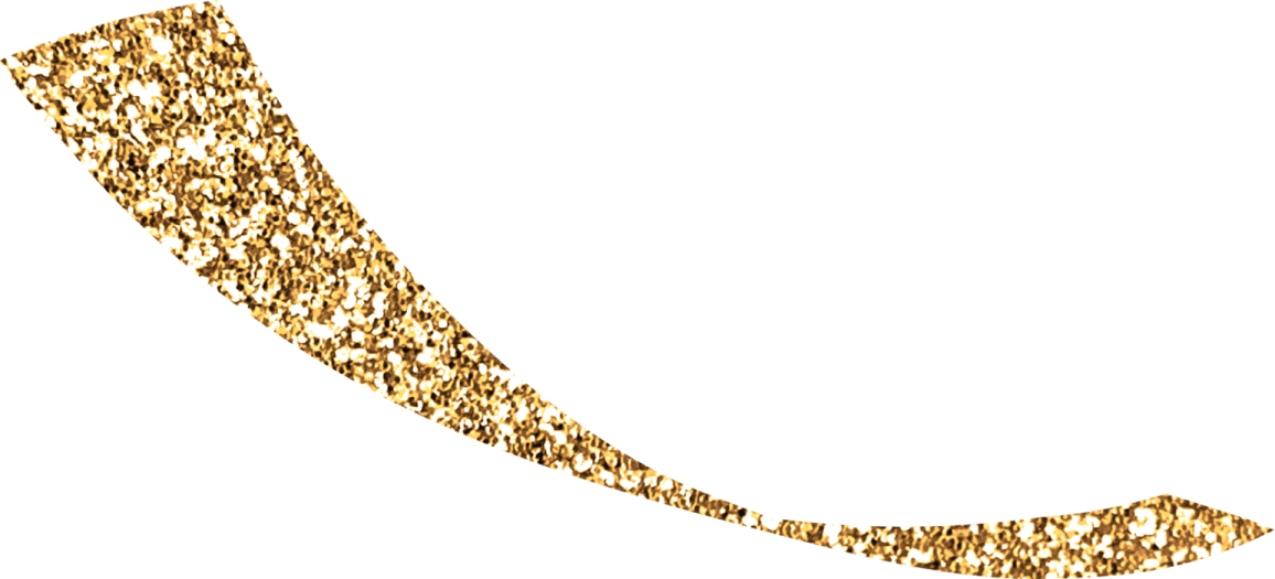 a gold arrow made out of small pieces of paper
