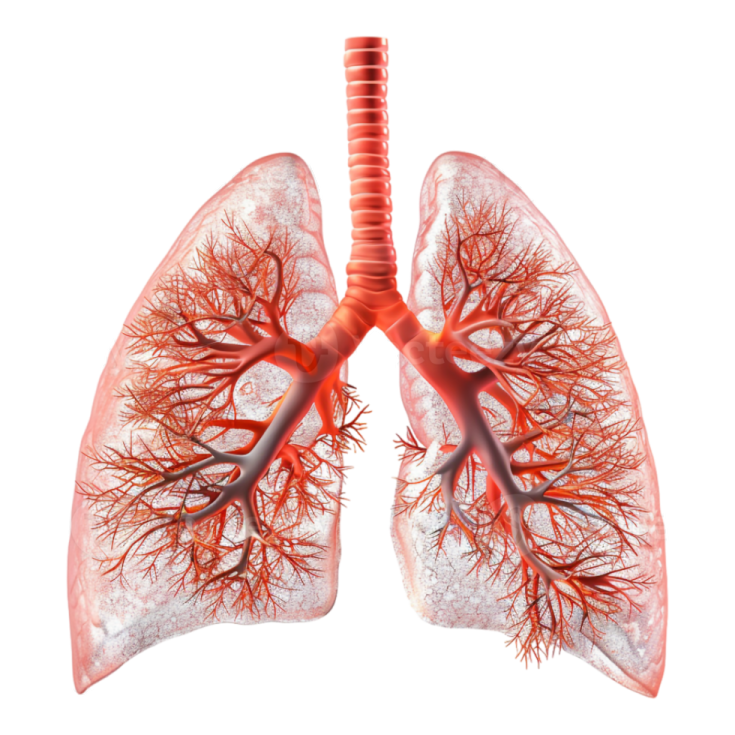 a diagram of the lungs