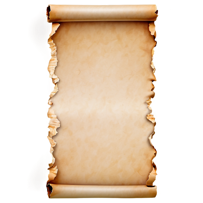 a piece of parchment paper on a white background