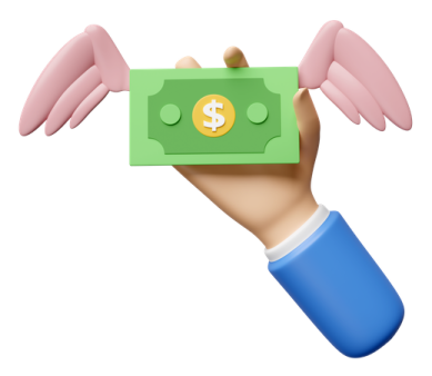 a hand holding a green dollar bill
