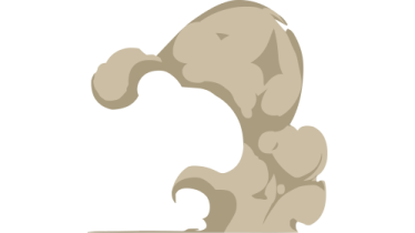 the letter c is made up of brown and white shapes
