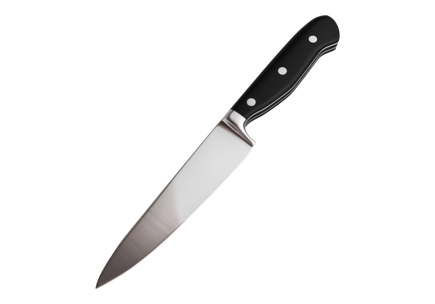 a black and white knife on a white background