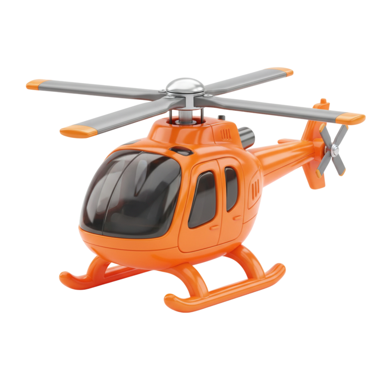 a toy helicopter on a white background
