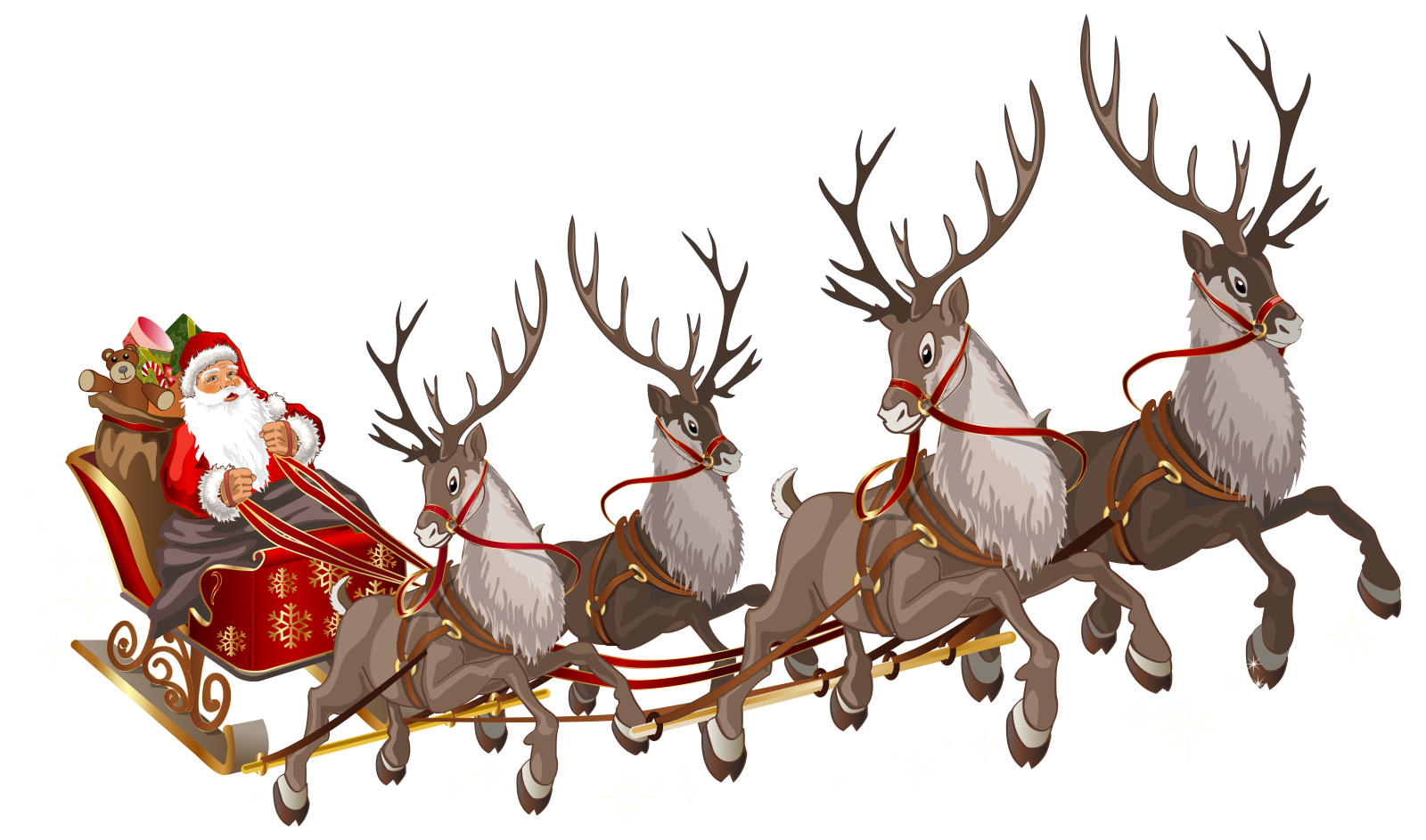 santa and his reindeers