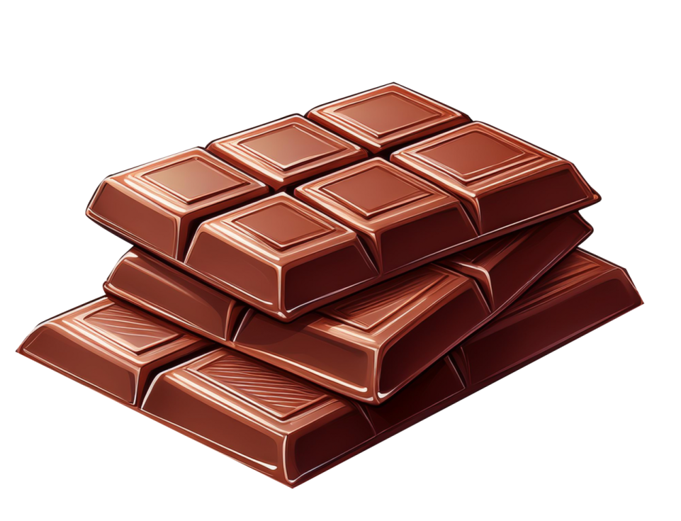 a stack of chocolate
