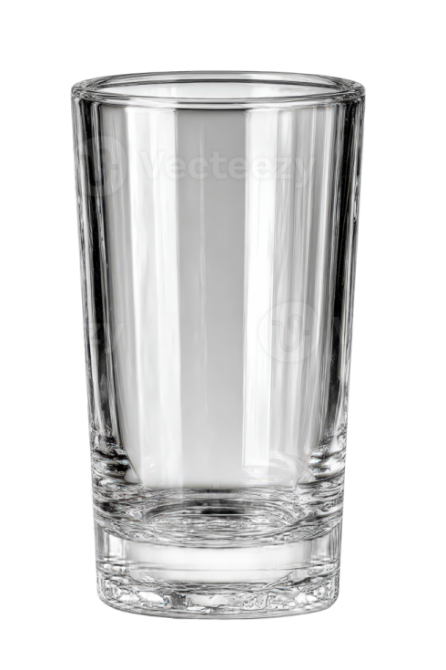 a shot glass on a white background