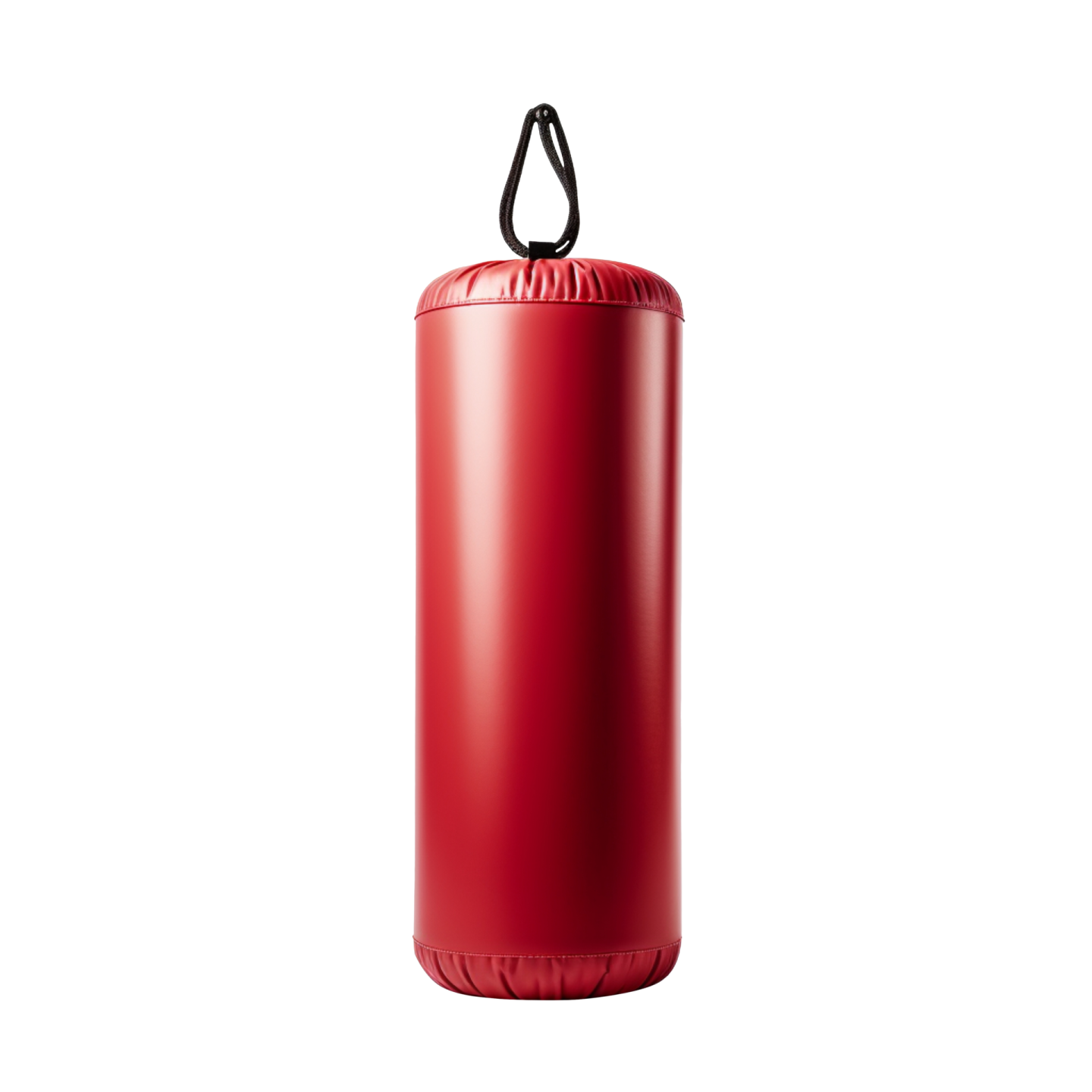 a red punching bag on a white background