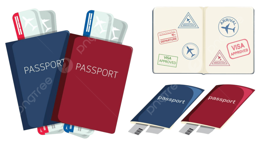 passports and passport icons