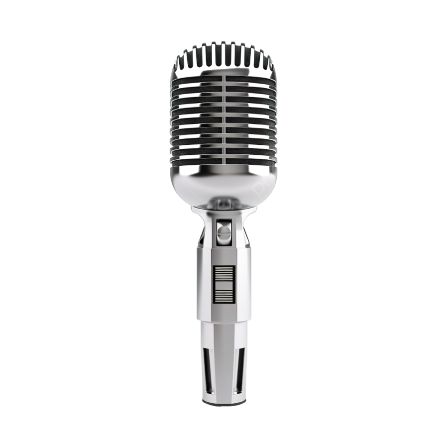 a microphone on a white background