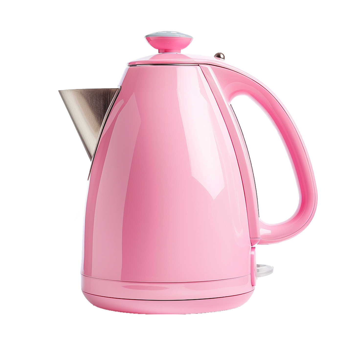 a pink electric kettle on a white background