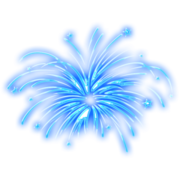 a blue fireworks on a white background
