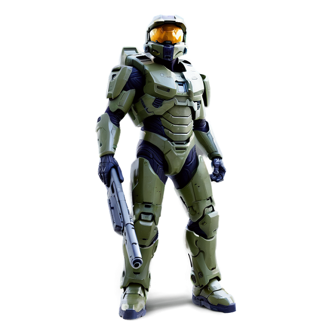 a man in a suit and helmet with a gun