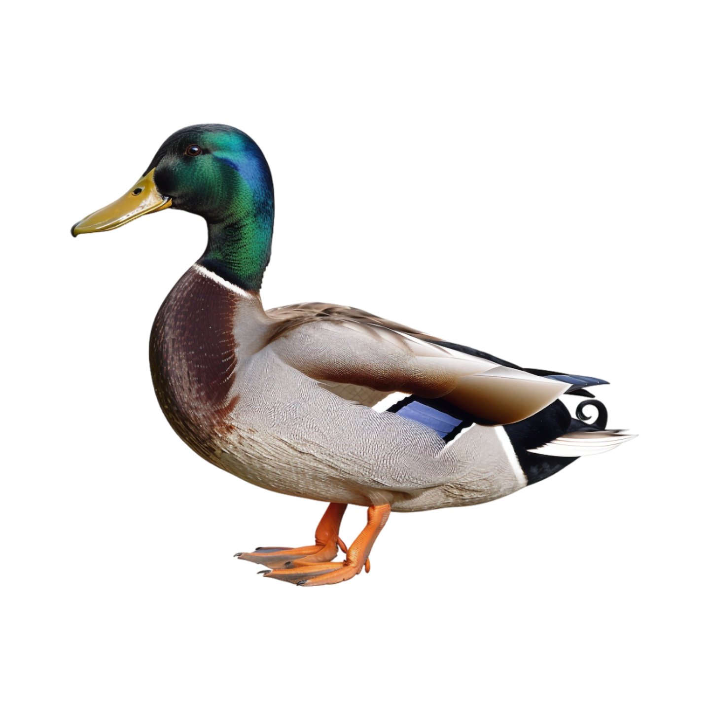 a duck on a white background