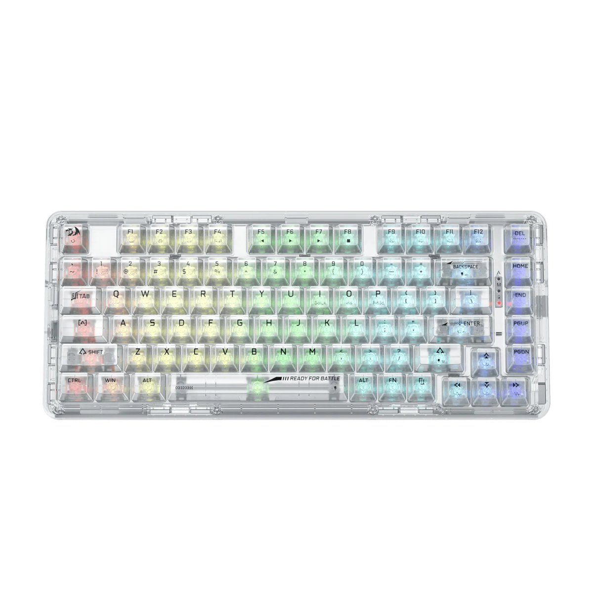 a computer keyboard with colorful keys on it