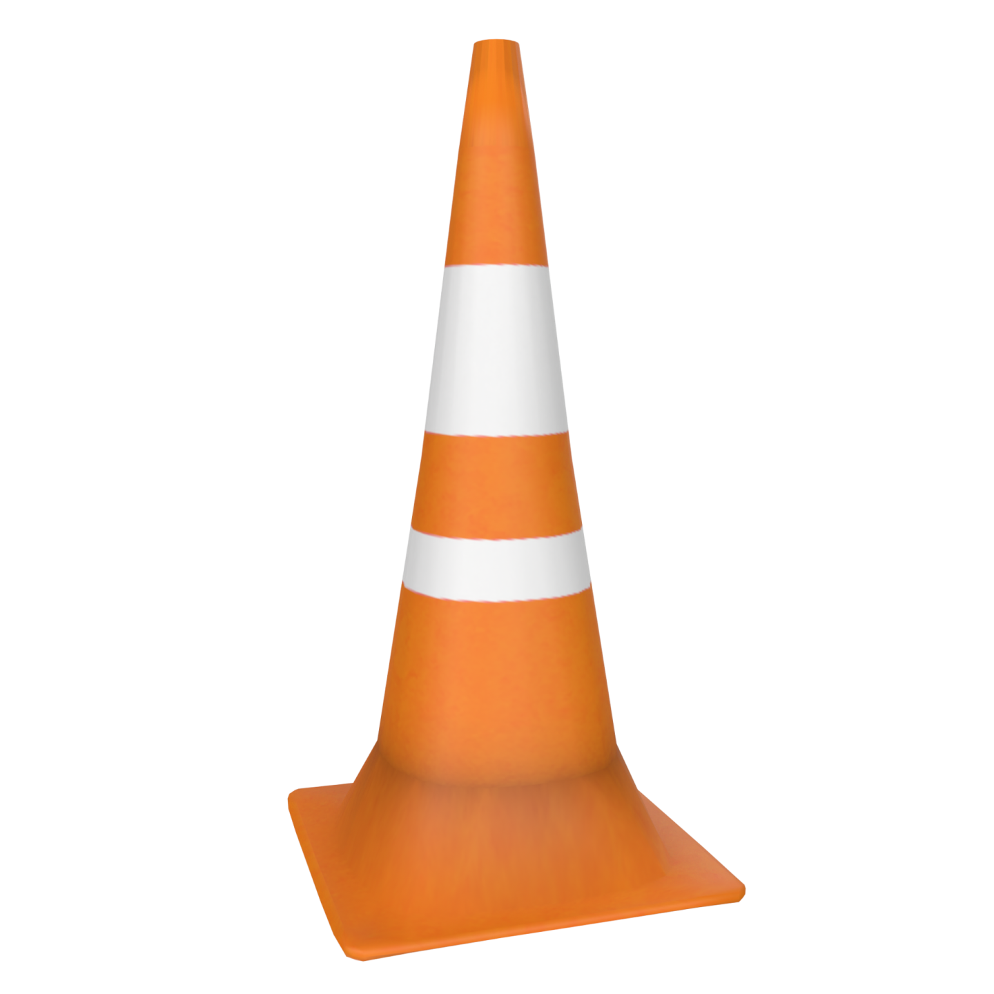 a traffic cone on a white background
