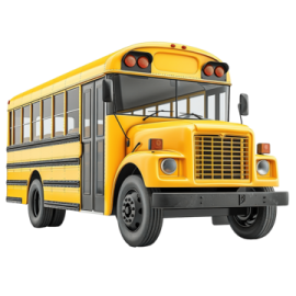 a yellow school bus on a white background