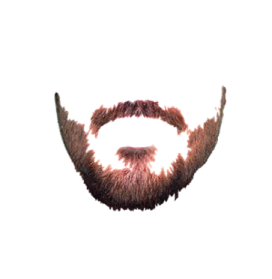 a close up of a man's beard