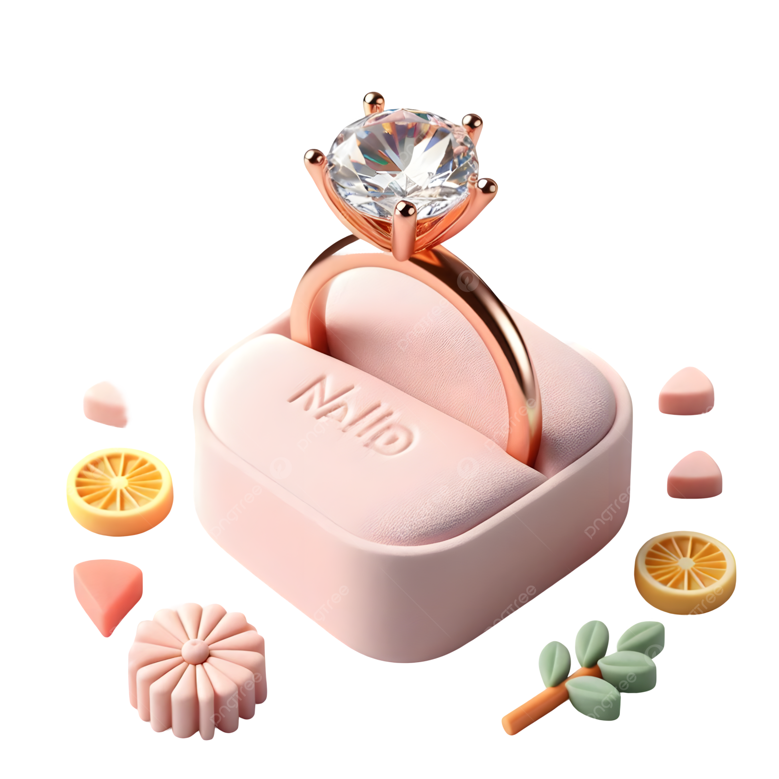 an engagement ring with a diamond in it