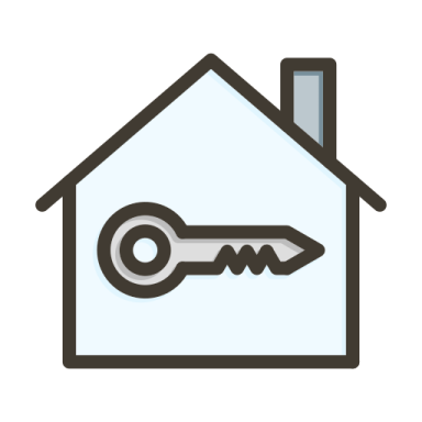 a house with a key in it