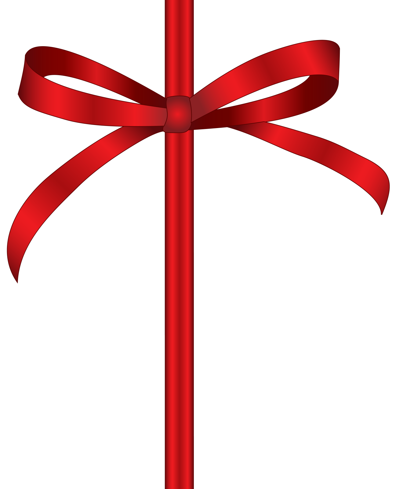 a red ribbon on a white background