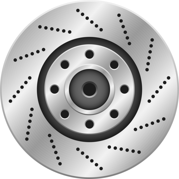 brake disc on white background