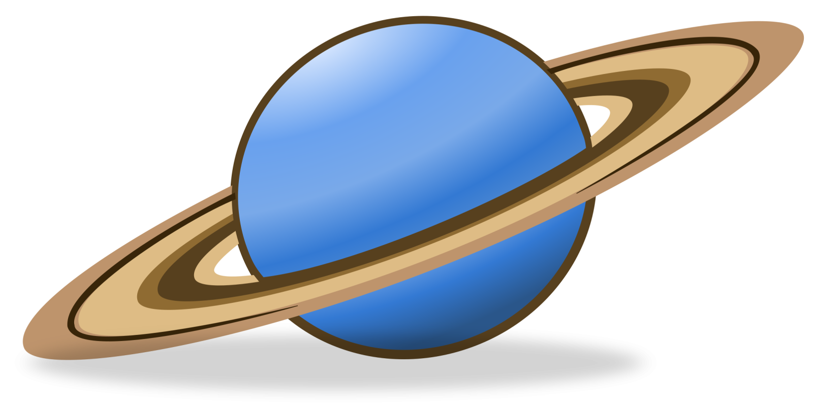 a blue planet with two rings