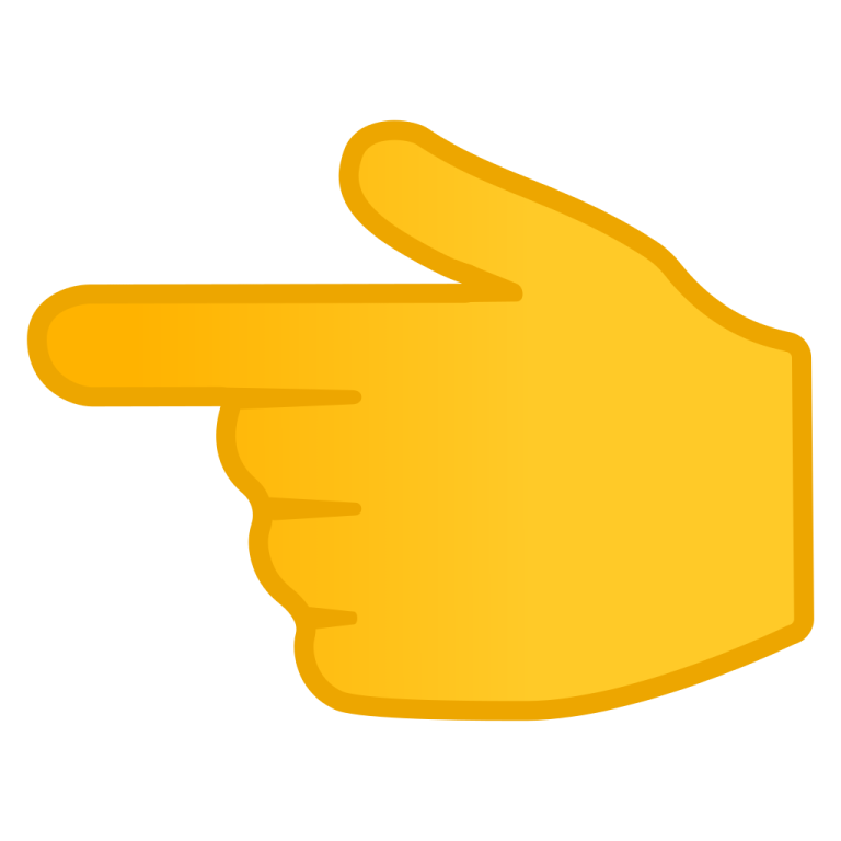 a yellow hand pointing at the viewer