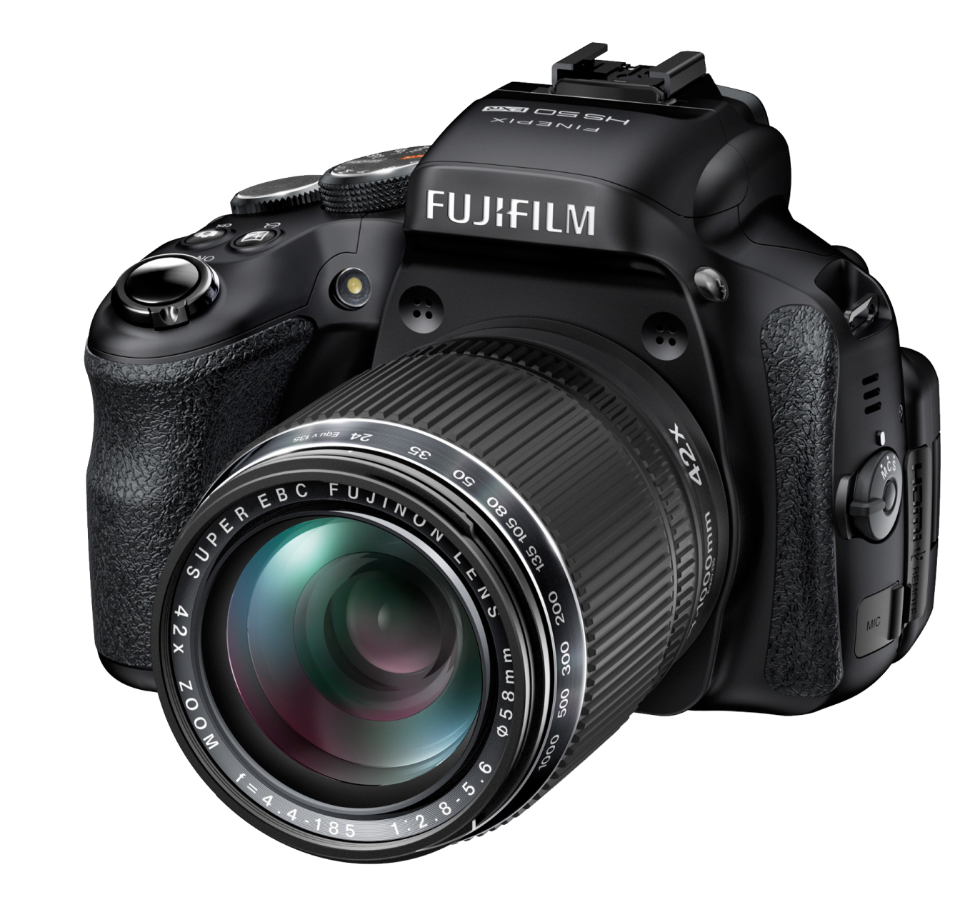 a black camera with a lens on it