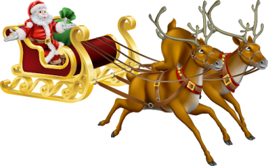 santa and his reindeers