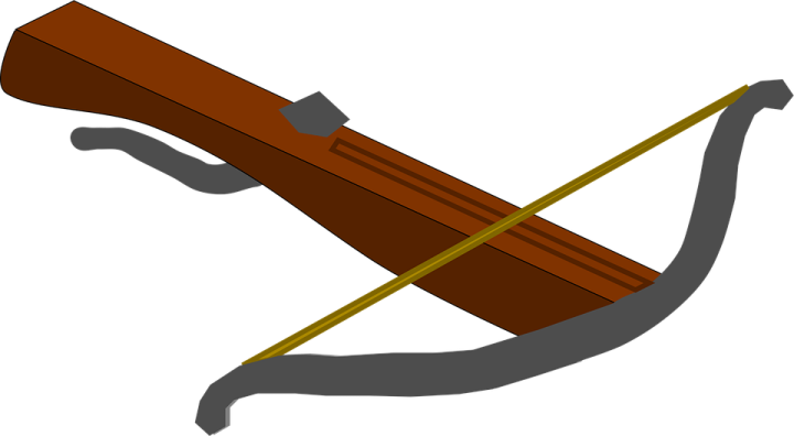 an arrow with a wooden stick in it