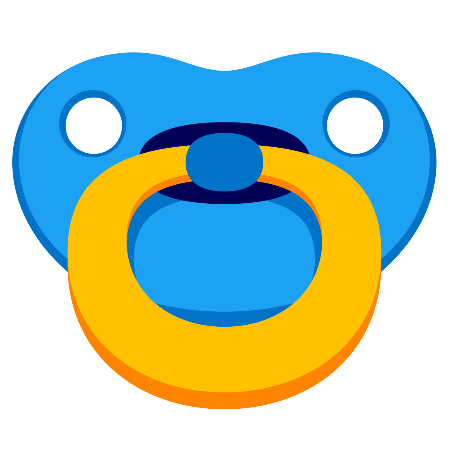 a blue and orange baby pacp