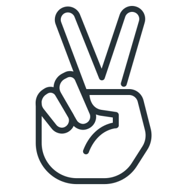 a peace sign in black and white