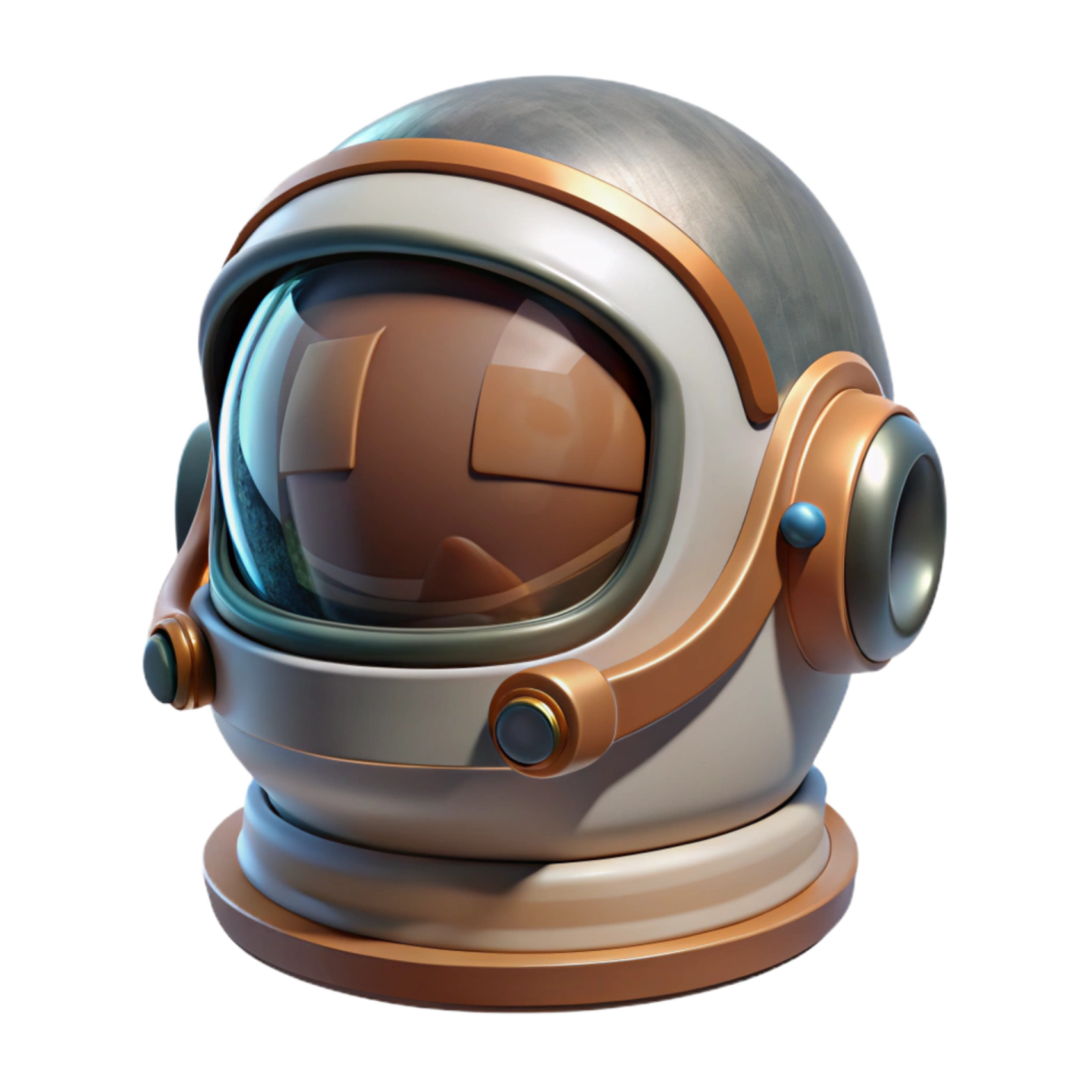an astronaut helmet on a white background