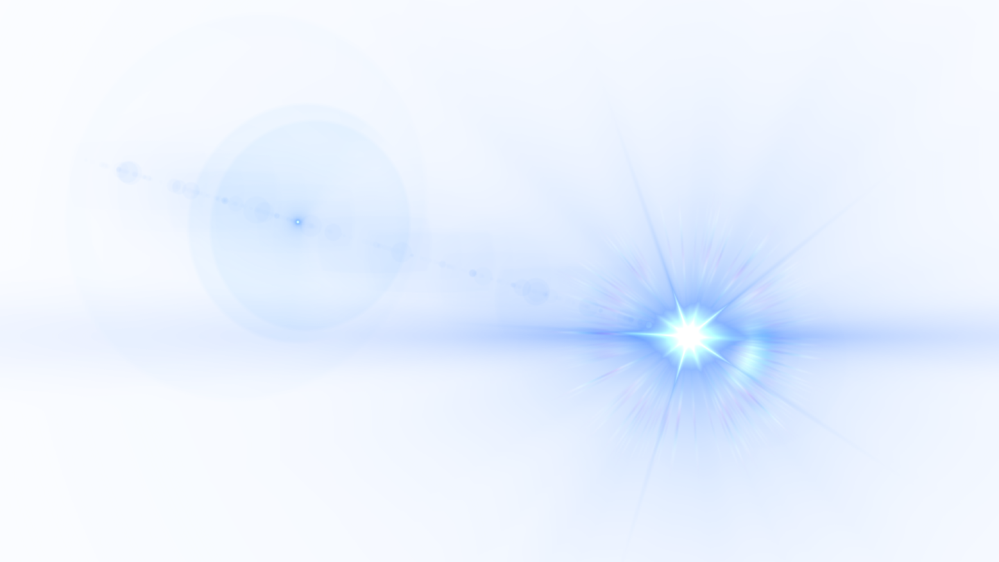a white background with blue and green lights