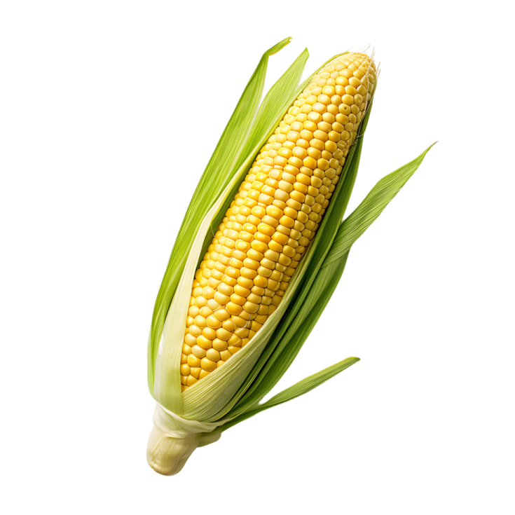 a corn on a white background