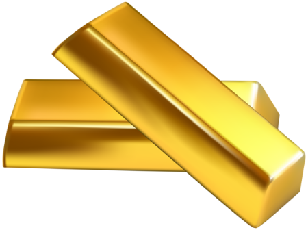 two gold bars