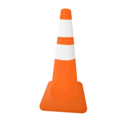 a traffic cone on a white background