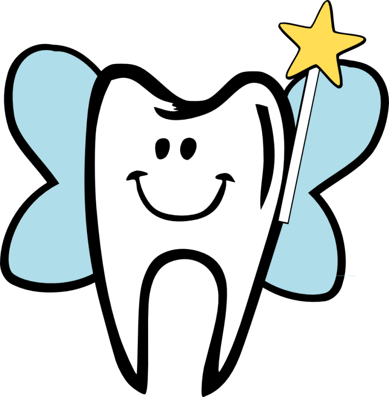 a tooth with a star on it