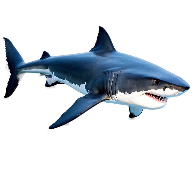 a great white shark with its mouth open