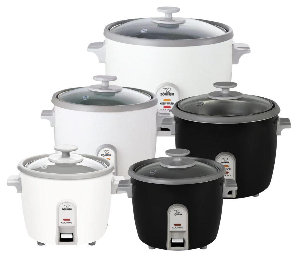 a set of three rice cookers