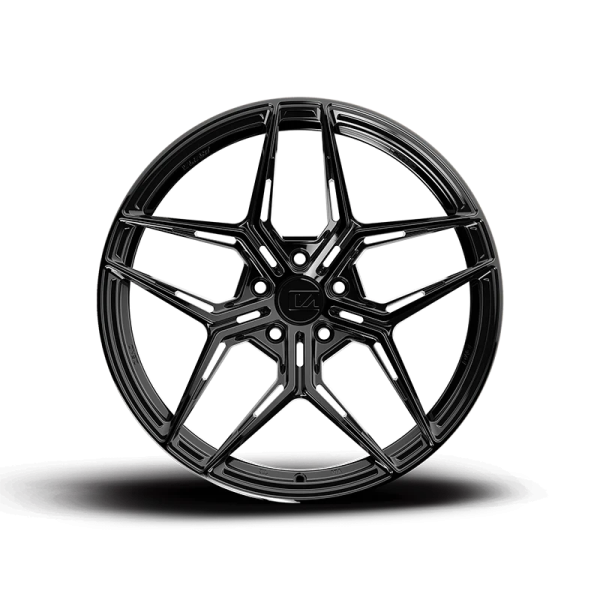 a black wheel on a white background