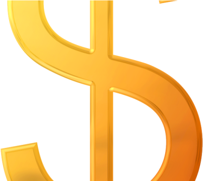 a golden dollar sign