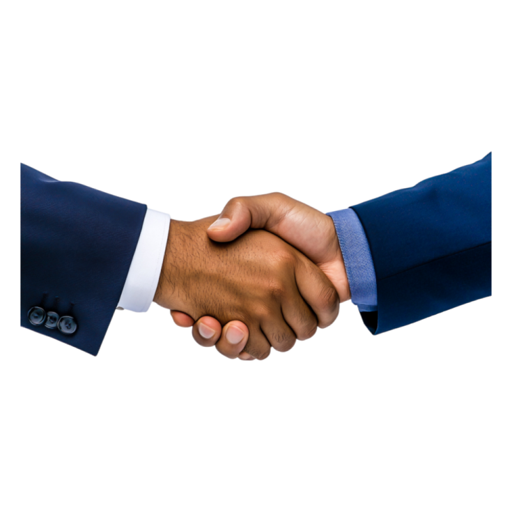 two men shaking hands