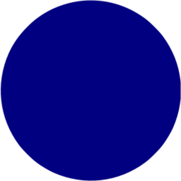 a blue circle on a white background