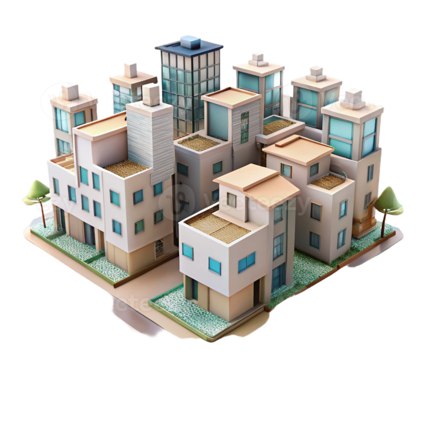a 3d model of a modern house