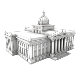 a white building with a dome on top