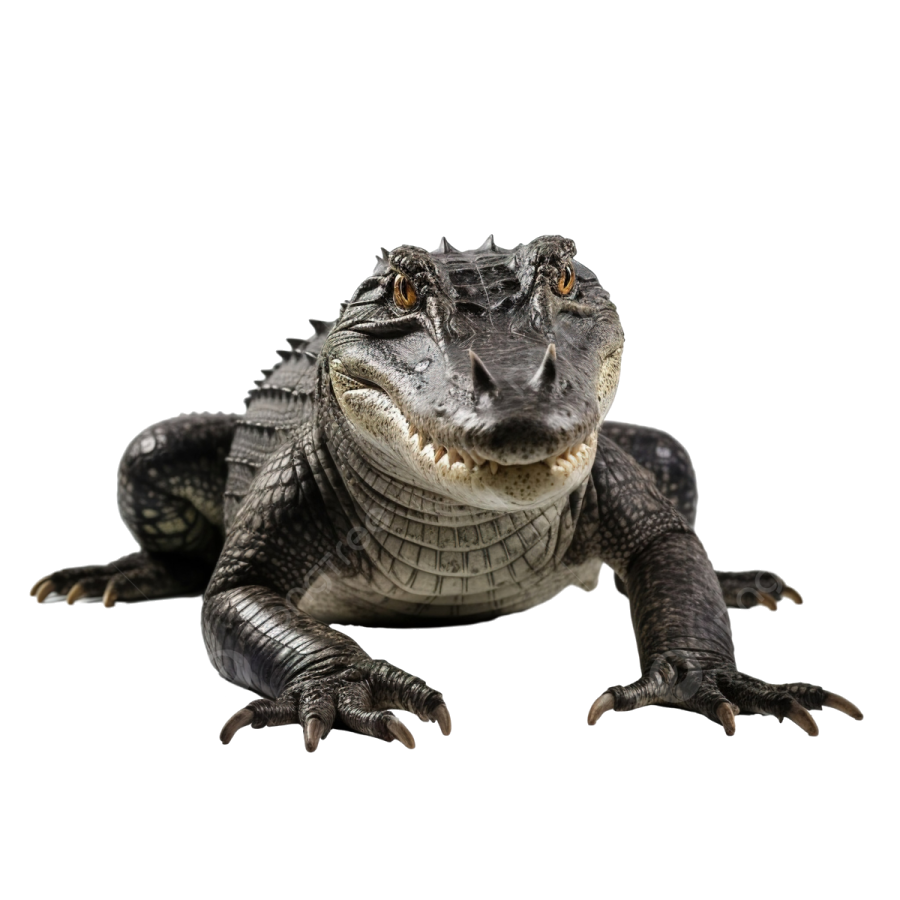 an alligator on a white background