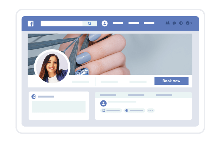 a facebook page with a woman's face on it