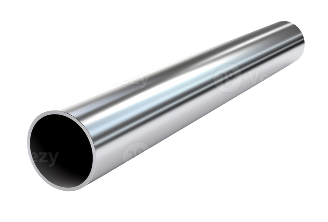 a stainless tube on white background