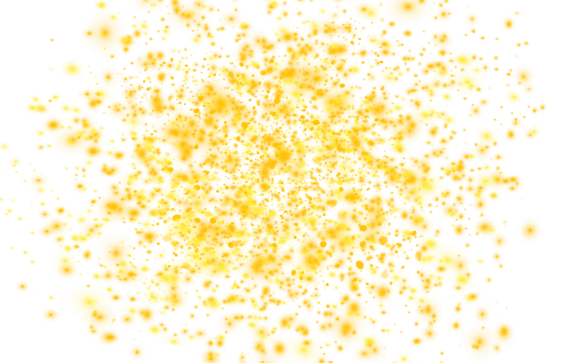 a lot of gold glitter on a white background